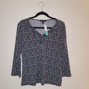 41 Hawthorn Stitch Fix Relita Macrame Neckline Knit Top Size Medium